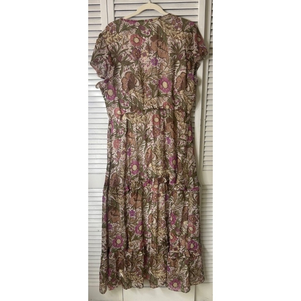 Baevely Boho Floral Midi Dress Size 2X - Picture 3 of 3
